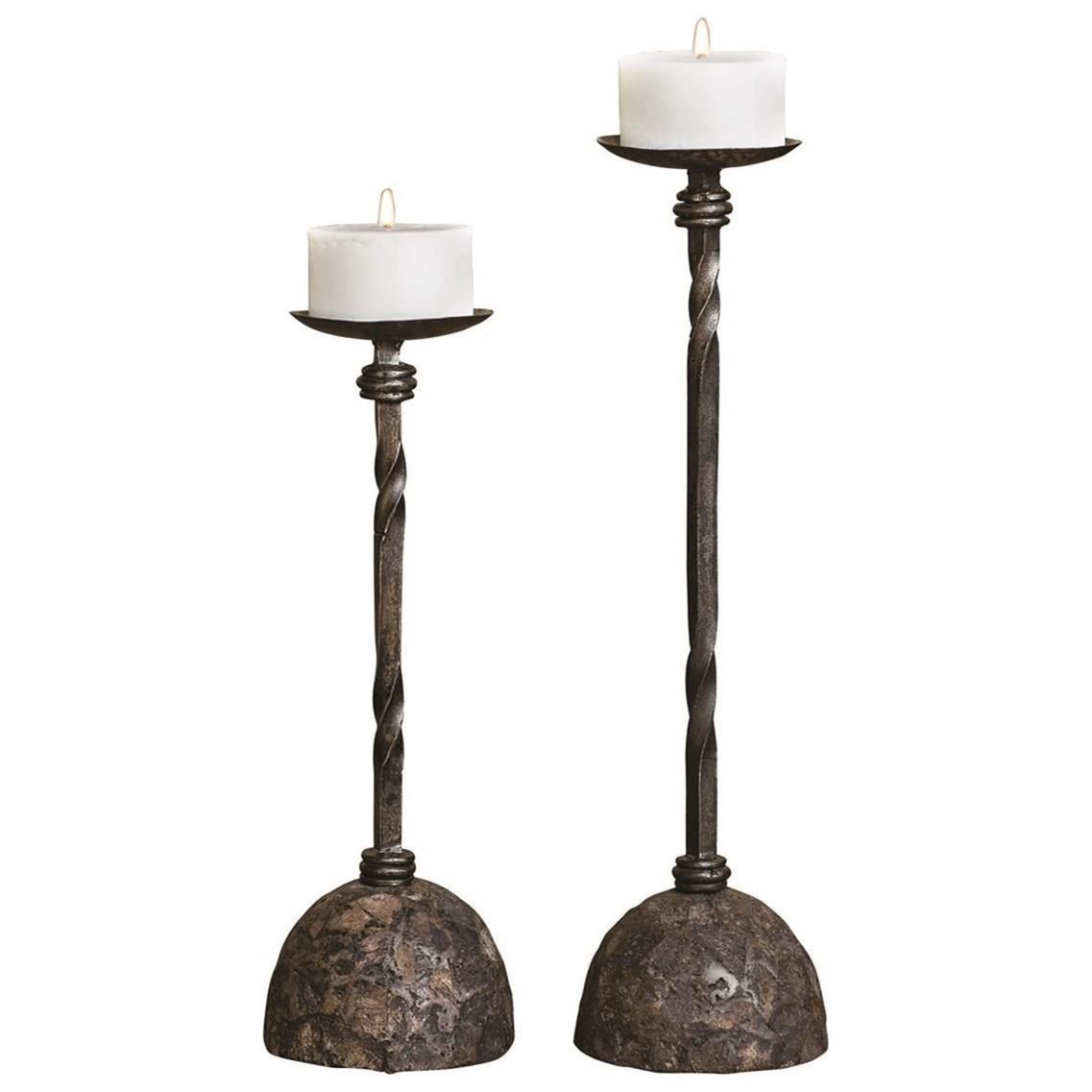 Uttermost Accessories Candle Holders Keegan Tall Candleholders, Set of 2 Wayside Furniture